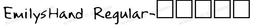 EmilysHand Regular字体转换